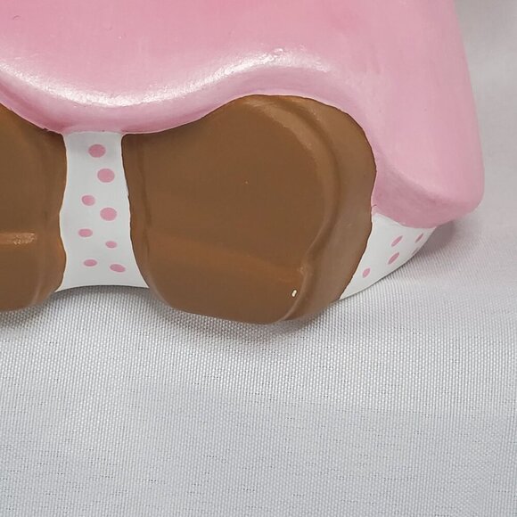 Cabbage Patch Kids Ceramic Figure hand painted Pink Blonde Girl 7.5 inches Tall - Picture 10 of 12